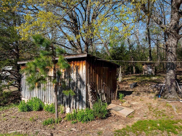 view of shed