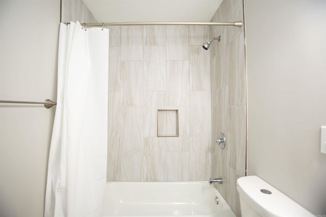 28 Wellford Dr, Little Rock, AR 72209 - bathroom featuring shower / bath combination with curtain and toilet