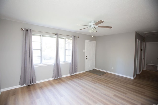 28 Wellford Dr, Little Rock, AR 72209 - unfurnished room with baseboards, light wood-type flooring, and a ceiling fan