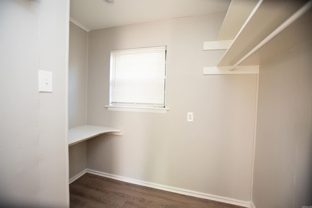 7204 W Wakefield Dr, Little Rock, AR 72209 - spacious closet with dark wood-style flooring