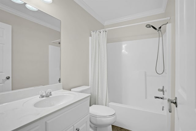 2540 Gladiola, Conway, AR 72034 - full bath featuring toilet, crown molding, vanity, and shower / bath combo