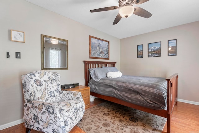 16 Valley Rd, Cabot, AR 72023 - bedroom with baseboards, a ceiling fan, and wood finished floors
