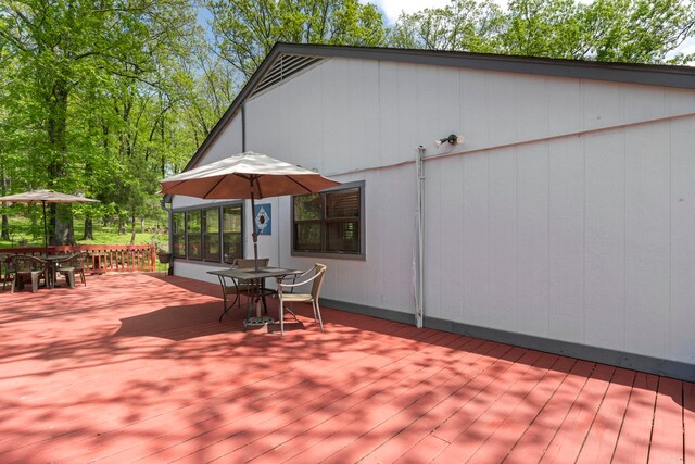 16 Valley Rd, Cabot, AR 72023 - wooden terrace with outdoor dining area