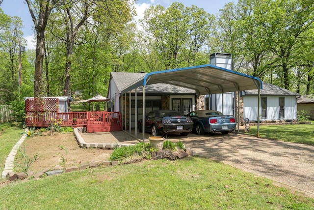 16 Valley Rd, Cabot, AR 72023 - view of parking / parking lot with a detached carport and aphalt driveway