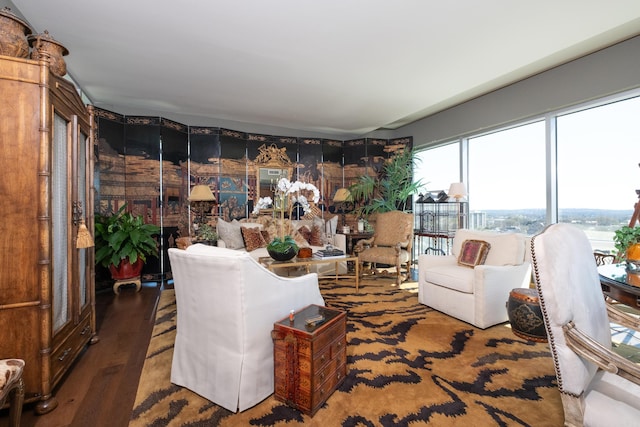 living room featuring wood finished floors