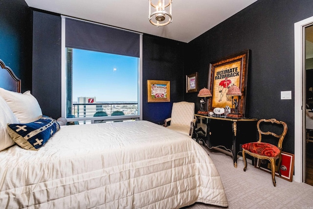 view of carpeted bedroom