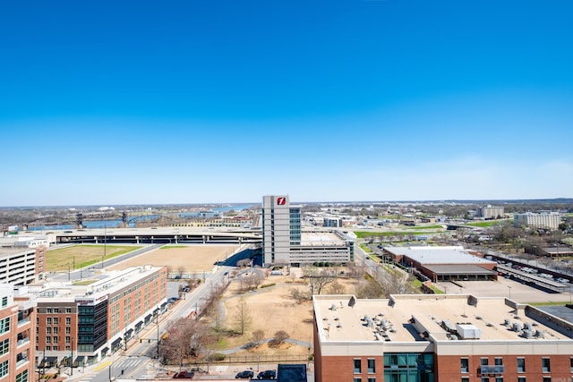 aerial view with a view of city