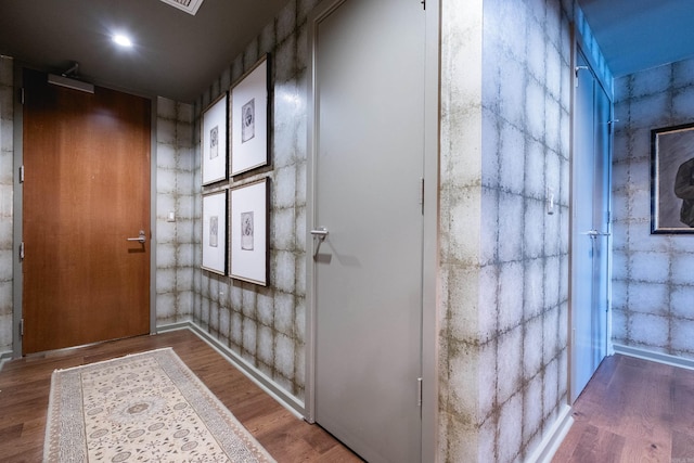 interior space with wood finished floors