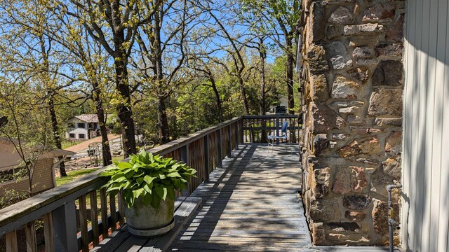 1012 Fairwater Cir, Horseshoe Bend, AR 72512 - view of wooden deck