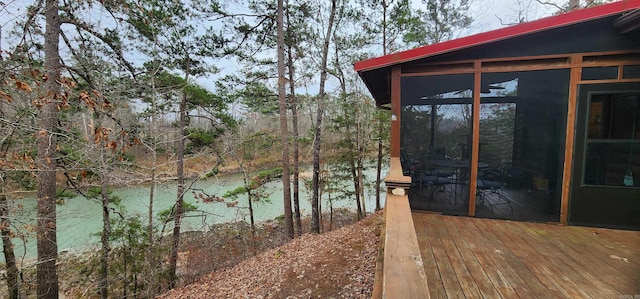 dock area featuring a wooden deck