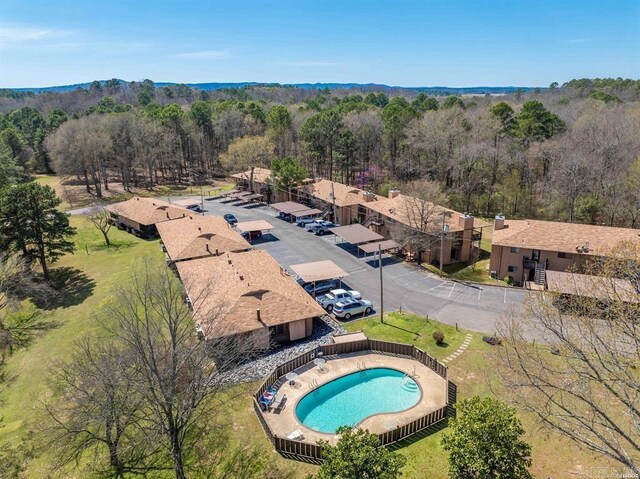 1100 Woodlawn Ave Unit K-61, Hot Springs, AR 71913 - aerial view with a wooded view