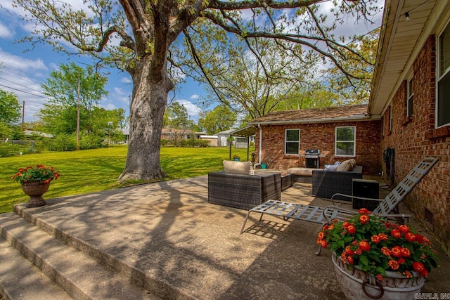 6808 Sandpiper Dr, Little Rock, AR 72205 - view of patio / terrace with an outdoor living space and area for grilling