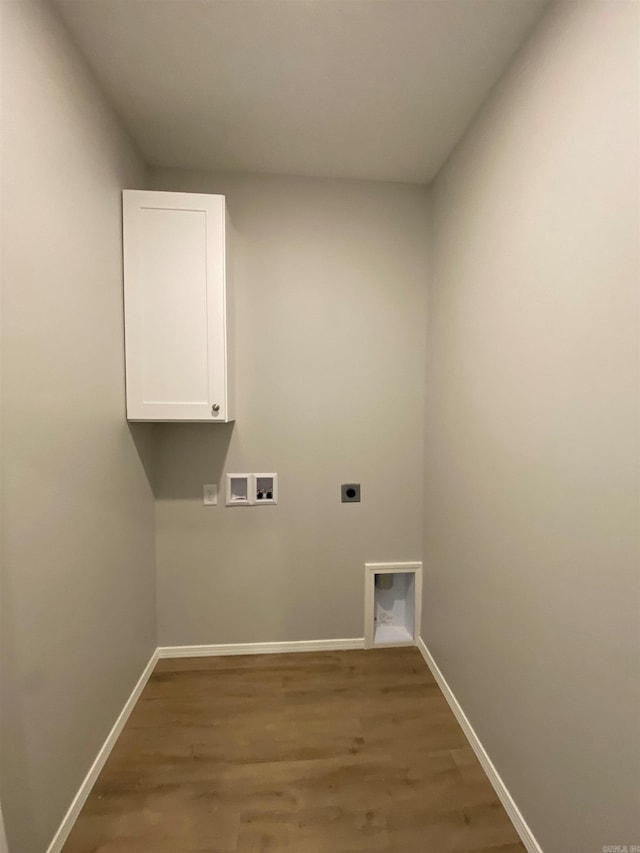 3512 Village Walk Dr, Bryant, AR 72022 - washroom with hookup for an electric dryer, hookup for a washing machine, wood finished floors, and baseboards