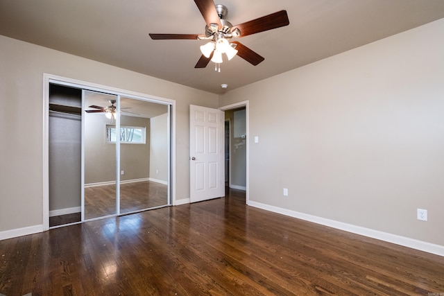 6 Broadmoor Dr, Little Rock, AR 72204 - unfurnished bedroom with a closet, baseboards, and wood finished floors