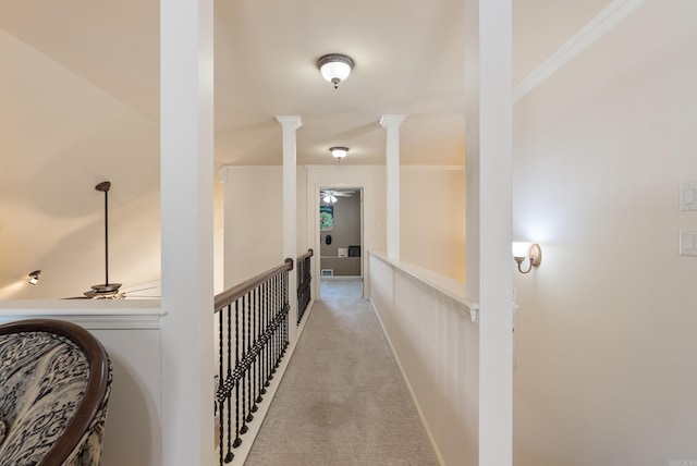 4503 Boardwalk, Benton, AR 72019 - corridor featuring carpet flooring and crown molding