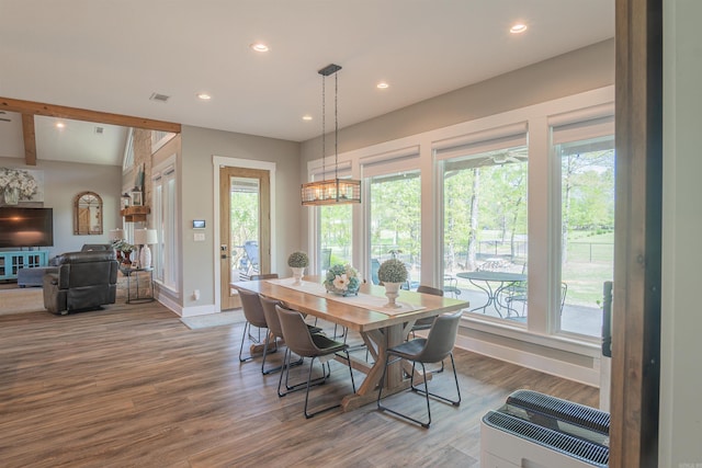 234 Barrett Ln, Cabot, AR 72023 - dining area featuring baseboards, plenty of natural light, and recessed lighting