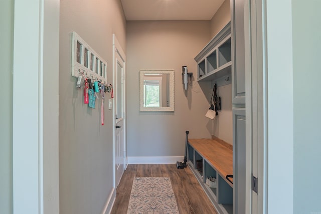 234 Barrett Ln, Cabot, AR 72023 - mudroom featuring baseboards and dark wood finished floors