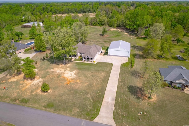 234 Barrett Ln, Cabot, AR 72023 - aerial view featuring a wooded view