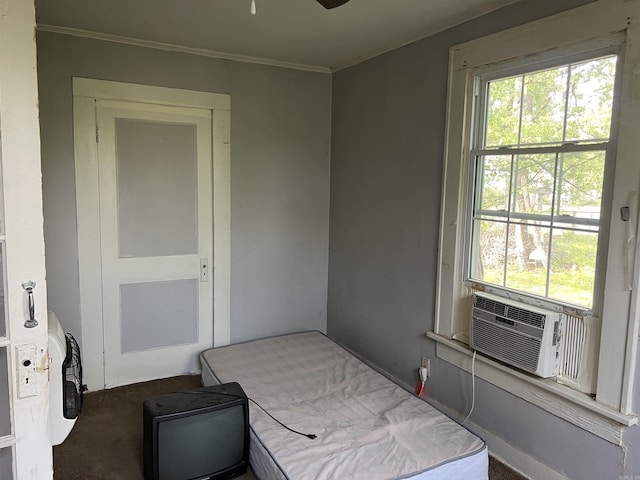8209 Dollarway Rd, White Hall, AR 71602 - carpeted bedroom featuring ornamental molding, multiple windows, and cooling unit