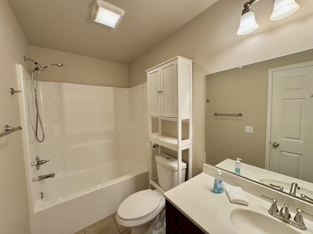 25 Heritage Ln, Melbourne, AR 72556 - full bath featuring toilet, vanity, tile patterned floors, and tub / shower combination