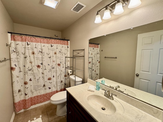 25 Heritage Ln, Melbourne, AR 72556 - bathroom with vanity, toilet, tile patterned flooring, and visible vents