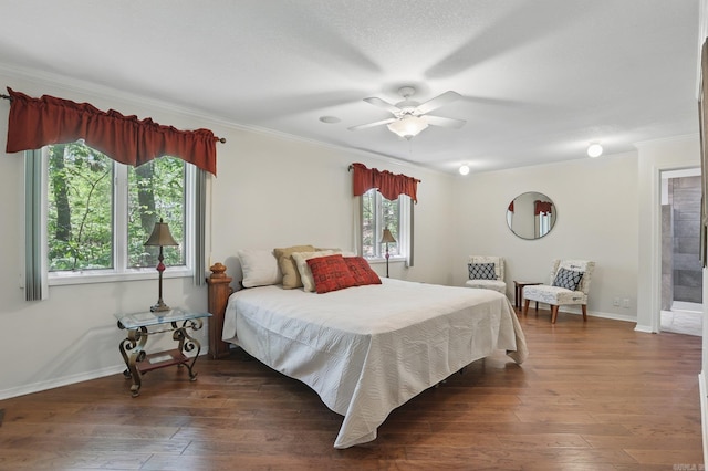 6 Narvaez Way, Hot Springs Village, AR 71909 - bedroom with hardwood / wood-style floors, crown molding, and baseboards