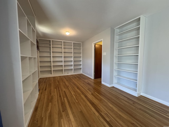 21 Belmont Dr, Little Rock, AR 72204 - interior space with baseboards, dark wood-style flooring, and built in features