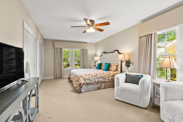 5715 Hawthorne Rd, Little Rock, AR 72207 - carpeted bedroom featuring a closet, a ceiling fan, and baseboards