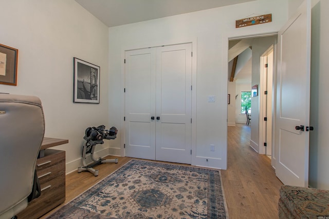 4941 Lake Vista Dr, Benton, AR 72019 - office area with baseboards and light wood-type flooring