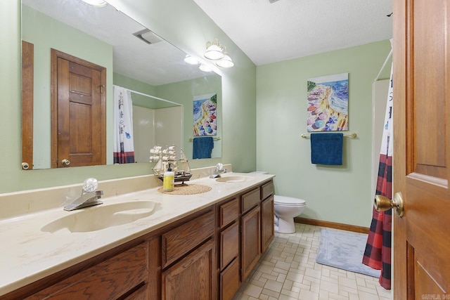 15 Falcon Dr, Sherwood, AR 72120 - full bath featuring toilet, a sink, visible vents, and curtained shower