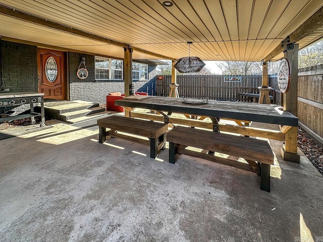view of patio / terrace with fence