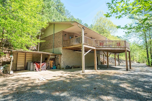 exterior space featuring a deck