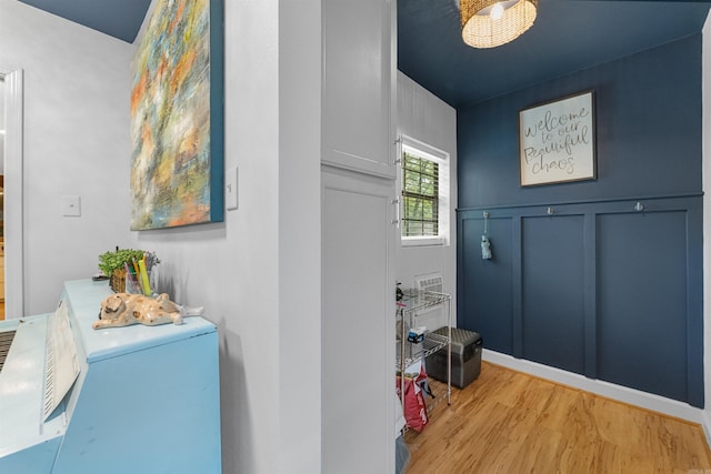 interior space featuring light wood-style floors