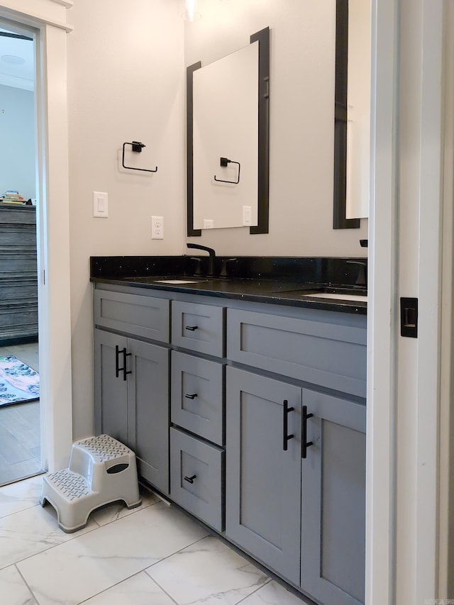 157 Manitou Dr, Maumelle, AR 72113 - bathroom featuring marble finish floor, a sink, and double vanity
