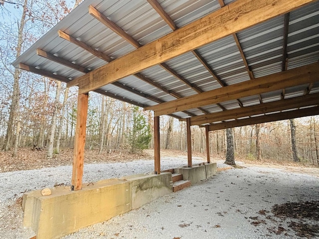 view of patio with a carport