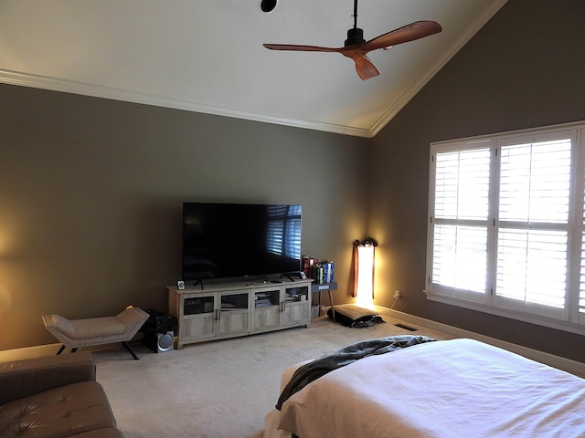22 Talais Dr, Little Rock, AR 72223 - bedroom featuring lofted ceiling, carpet floors, crown molding, and multiple windows
