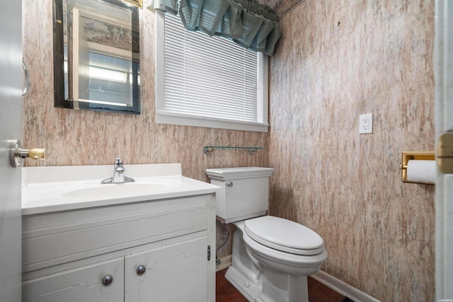 118 Grandview Dr, Hot Springs, AR 71913 - bathroom with toilet, vanity, and baseboards