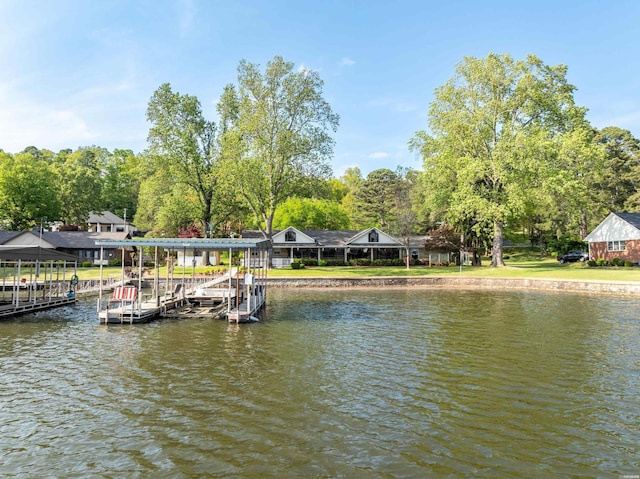 118 Grandview Dr, Hot Springs, AR 71913 - dock area with boat lift and a water view