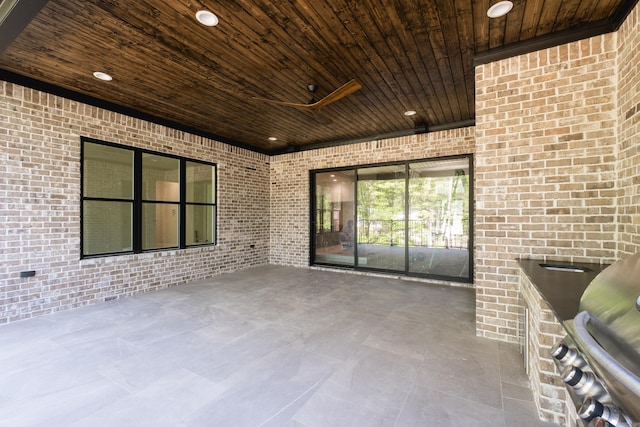 219 Abington Cir, Little Rock, AR 72223 - view of patio featuring ceiling fan