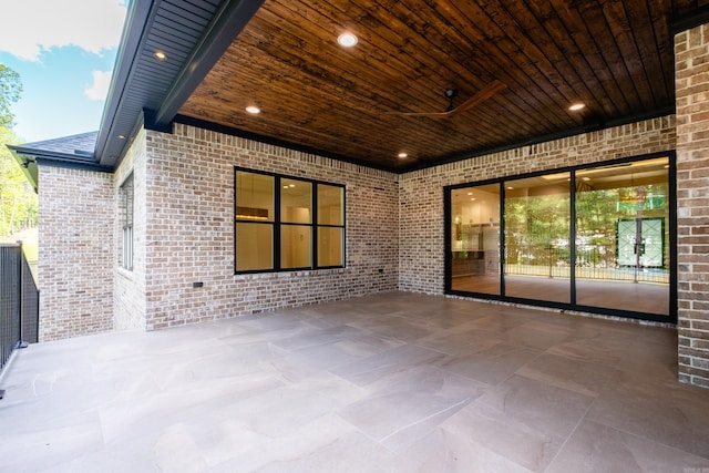 219 Abington Cir, Little Rock, AR 72223 - view of patio / terrace with ceiling fan