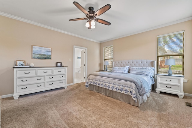 109 Sandstone Cv, Sherwood, AR 72120 - bedroom with carpet flooring, crown molding, baseboards, and multiple windows