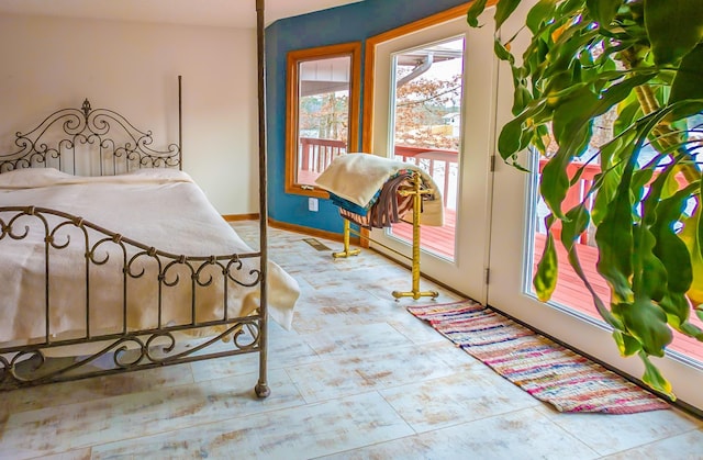 bedroom with baseboards