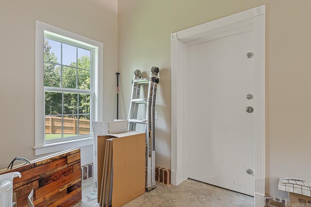 interior space with concrete flooring