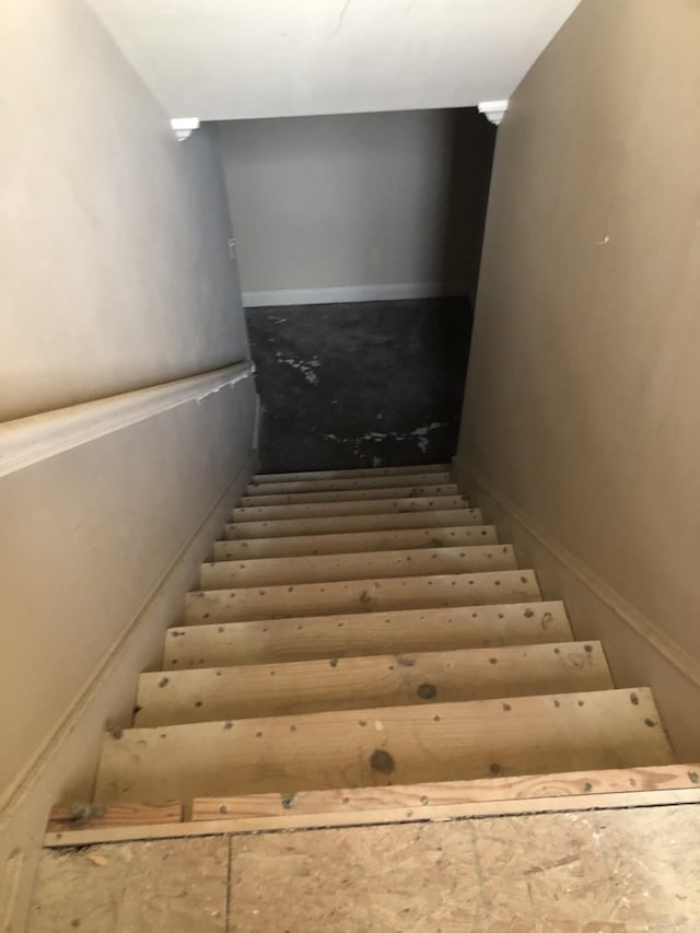 view of stairway