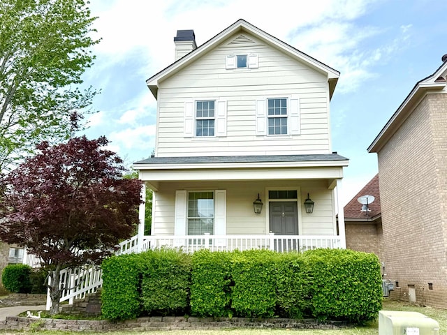2308 Saxony Blvd, Searcy, AR 72143 - view of front of property featuring a porch and a chimney