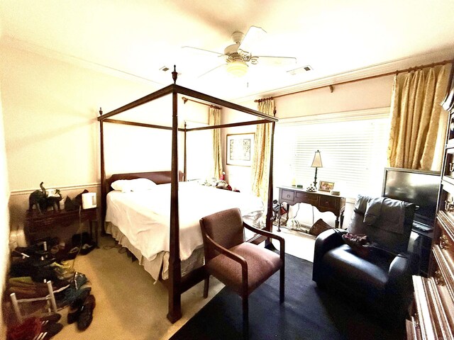 2308 Saxony Blvd, Searcy, AR 72143 - bedroom with visible vents, carpet floors, and crown molding