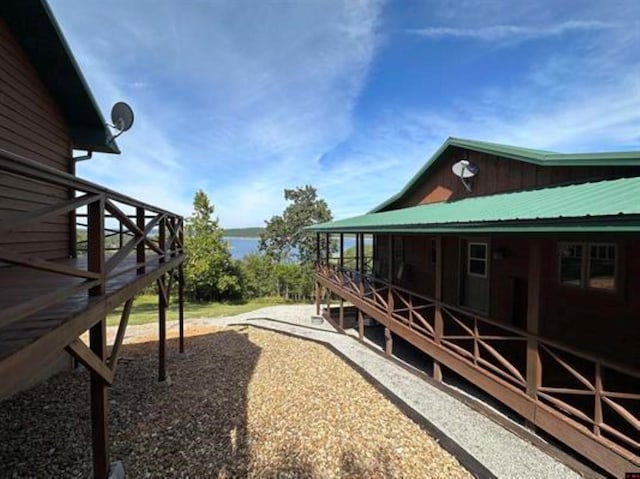 view of yard featuring a deck