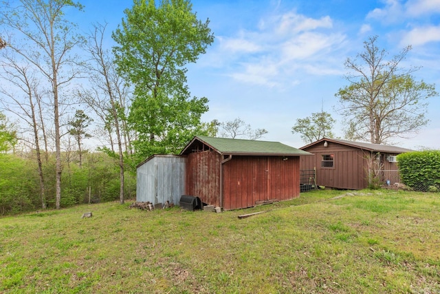 view of shed
