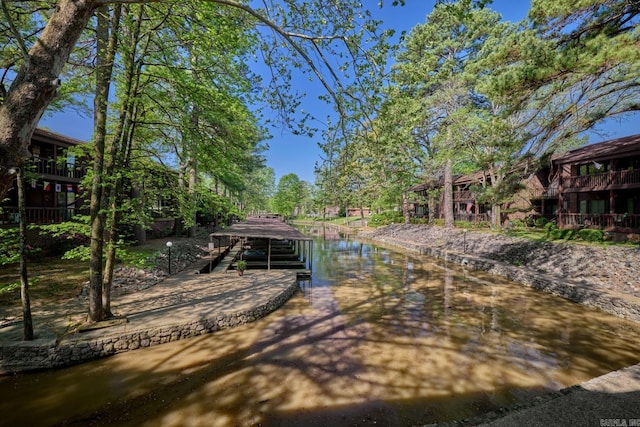 view of dock area
