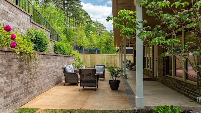 view of patio / terrace featuring a fenced backyard